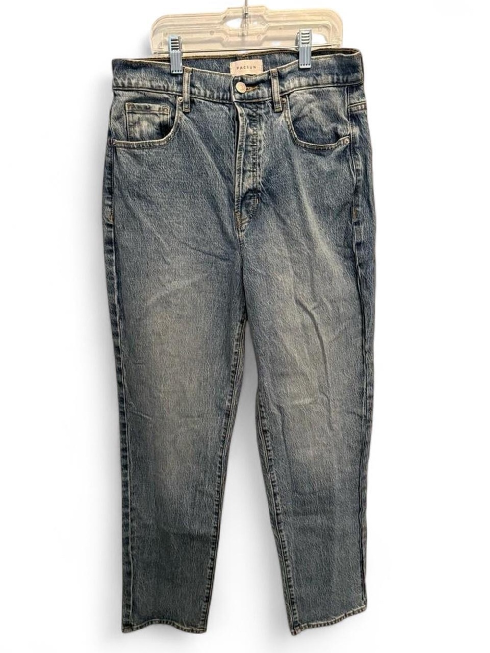 PacSun Stretch Women’s Dad Denim Jean Straight Leg Size 28 Button Fly